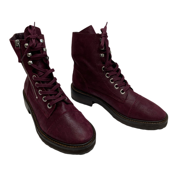 PAIGE Suede Marline Combat Boots Size 7 - Picture 3 of 6